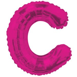 Letter C Magenta Foil Shape Balloon C14M