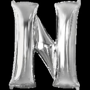 Silver Letter N Megaloon Foil Balloon ANA32973