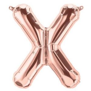 Rose Gold Letter X  16 inch (40 cm) Foil Balloon LET16X-RG