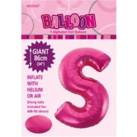 Pink Letter S Alphabet Foil Balloon M43148