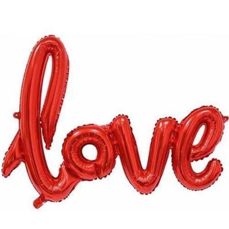Love Script Red Supershape 40 inch (101 cm) Foil Balloon Q59788