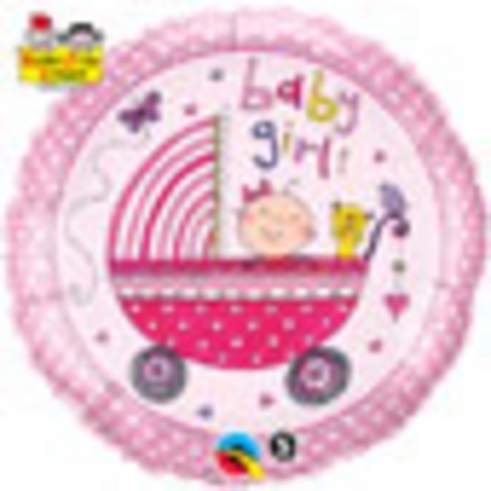 Baby Girl Stroller Foil Balloon Q50294