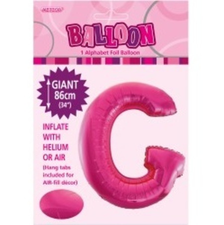 Pink Letter G Alphabet Foil Balloon M43136
