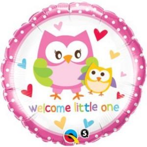 Welcome Little One Owls Foil Balloon Q18436