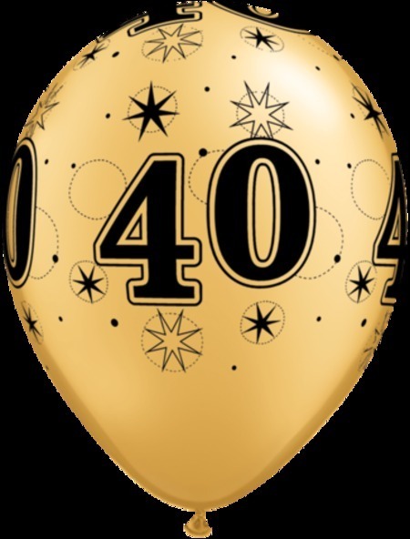 40 Sparkle Around Pearl Gold Latex Balloons Q48712