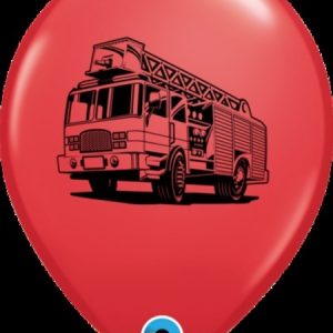 Red Fire Dept. Latex Balloon Q85835