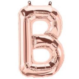 Rose Gold Letter B 16 inch (40 cm) Foil Balloon LET16B-RG