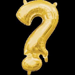 Symbol ? Gold Minishape Foil Balloon ANA33073
