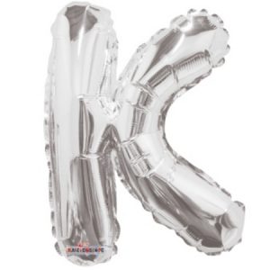 Letter K Silver Foil Shape Balloon K14S