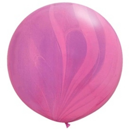 Pink Violet Rainbow SuperAgate Round Latex Balloon Q63758