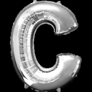 Silver Letter C Megaloon Foil Balloon ANA32950