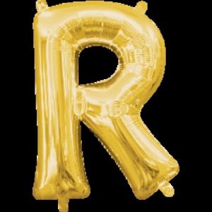Letter R Gold Minishape Foil Balloon ANA33047