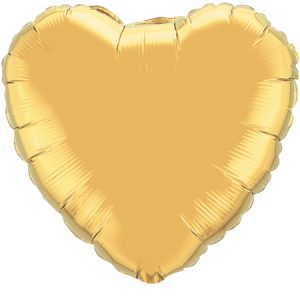Metallic Gold Heart Foil Q35432