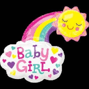 Baby Girl Bright Happy Sun Supershape Foil Balloon ANA34054
