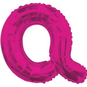 Letter Q Magenta Foil Shape Balloon Q14M