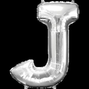 Silver Letter J Megaloon Foil Balloon ANA32965