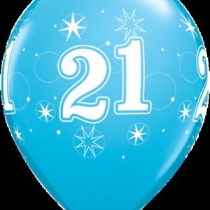 21 Sparkle Around Robin's Egg Latex Balloons Q44921