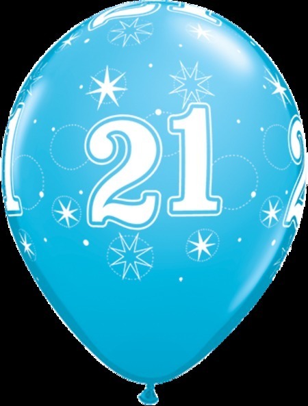 21 Sparkle Around Robin's Egg Latex Balloons Q44921