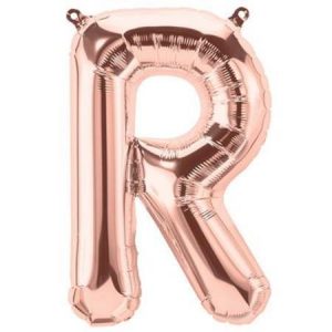 Rose Gold Letter R 16 inch (40 cm) Foil Balloon LET16R-RG