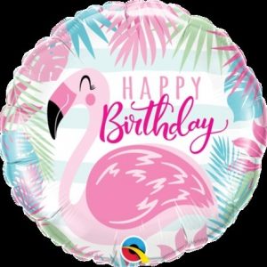 Happy Birthday Flamingo Foil Balloon Q57274