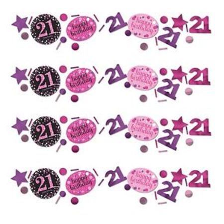 21st Birthday Pink Celebration Confetti Value Pack AM9900586