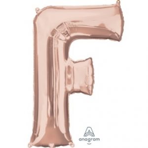 Rose Gold Letter F Supershape Foil Balloon ANA36569