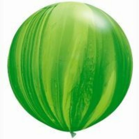 Green Rainbow SuperAgate Round Latex Balloon Q63757