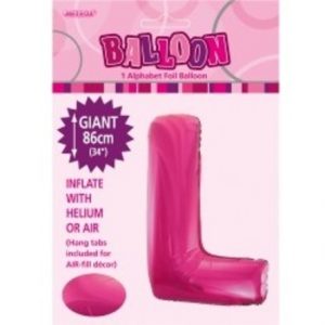 Pink Letter L Alphabet Foil Balloon M43141