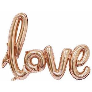 Love Script Rose Gold Air Filled Supershape Foil Balloon Q59790