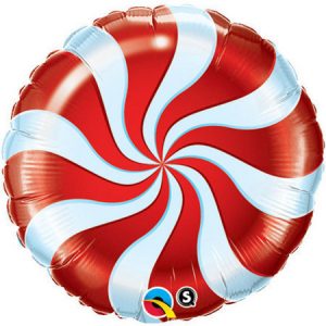 Candy Swirl Red Foil Balloon Q64329