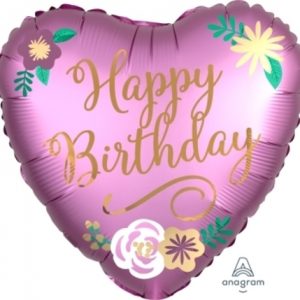Birthday Satin Flowers Foil Balloon ANA39066