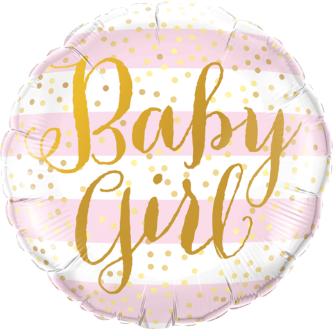 Baby Girl Pink Stripes 18 inch (45cm) Foil Balloon Q88004
