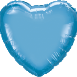 Chrome Blue 18 inch (46cm) Heart Shape Foil Balloon Q90049