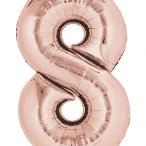 Numeral Eight Shape Foil Balloon Rose Gold RG8
