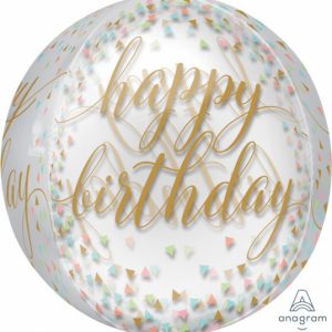 Pastel Confetti Happy Birthday Orbz ANA37181