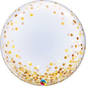 Deco Bubble 24 inch (60 cm) Gold Confetti Dots Q89727