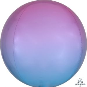 Ombré Orbz Pastel Pink & Blue Ultrashape Foil Balloon ANA40628