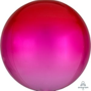 Ombré Orbz Red & Pink Ultrashape Foil Balloon ANA40553