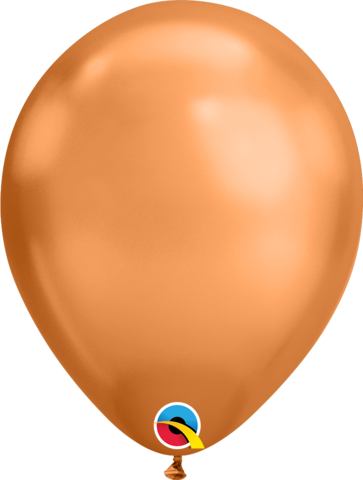 11" Chrome Copper Latex Balloons Q12977