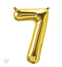 Gold Number Seven 16 inch (40 cm) Foil Balloon Q59055