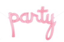 Party Script Clear Pink 44 inch (111 cm) Foil Balloon Q59780