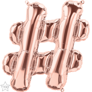 Rose Gold Hashtag 16 inch (40 cm) Foil Balloon Q59227