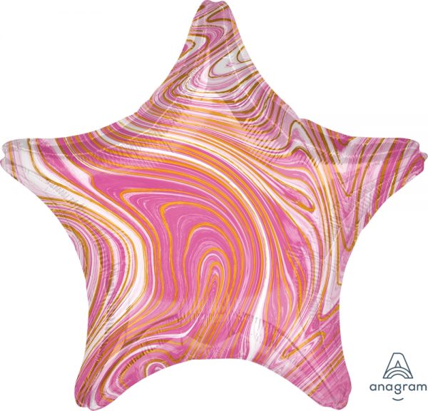 Marblez Pink Star 19 inch (48 cm) Foil Balloon ANA42100