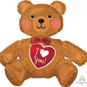 Large Sitting 'I Love You' Bear Foil Balloon ANA3692000