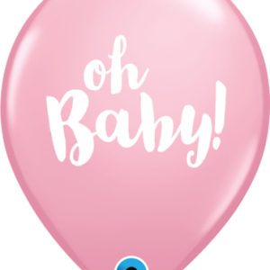Oh Baby Pink Round 11 inch (28 cm) Latex Balloon Q57792