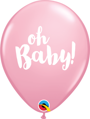 Oh Baby Pink Round 11 inch (28 cm) Latex Balloon Q57792
