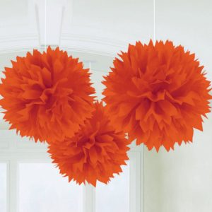 Fluffy Hanging Paper Decorations Orange Peel AM18055.05