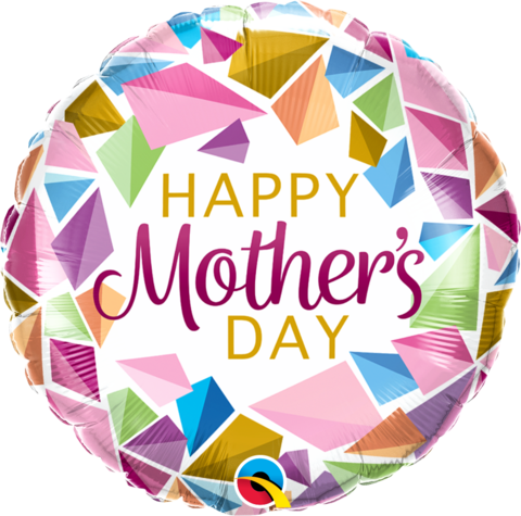Happy Mother's Day Colourful Gems 18 inch (45 cm) Foil Balloon Q17533