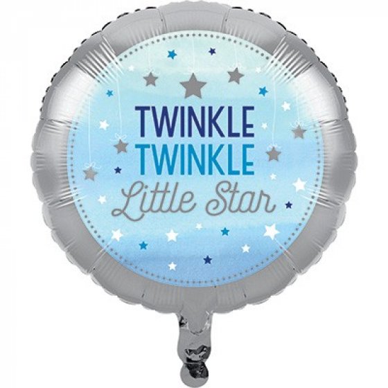 Blue Twinkle Twinkle Little Star Boy 18 inch (45 cm) Foil Balloon ANA322247