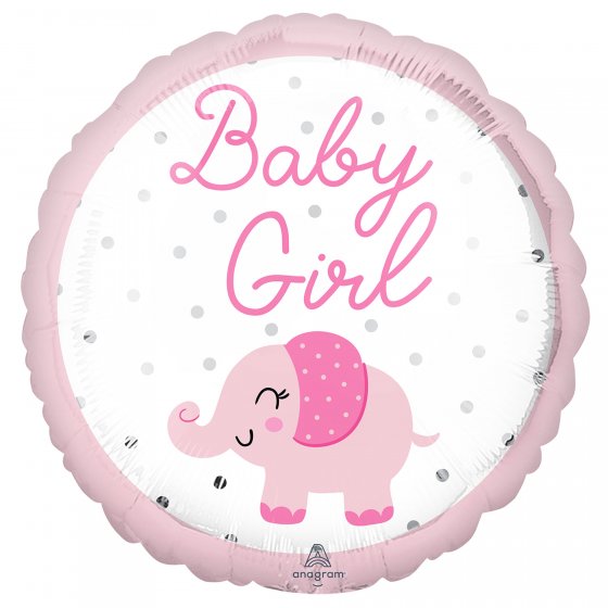 Pink Baby Girl Elephant 18 inch (45 cm) Foil Balloon ANA43126